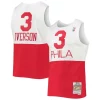 Magnifico Bellissimo Trendy Allen Iverson Philadelphia 76ers 2003/2004 Hardwood Classics Swingman Jersey White/Red