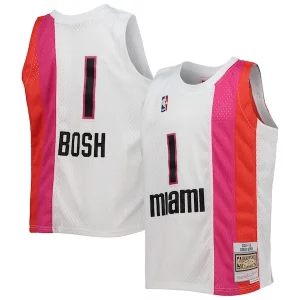 Bellissimo Chris Bosh Miami Heat Youth 2011/12 Hardwood Classics Swingman Jersey White