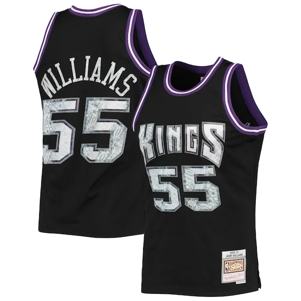 Sofisticato Moderno Incantevole Jason Williams Sacramento Kings 2000/01 Hardwood Classics NBA 75th Anniversary Diamond Swingman Jersey Black