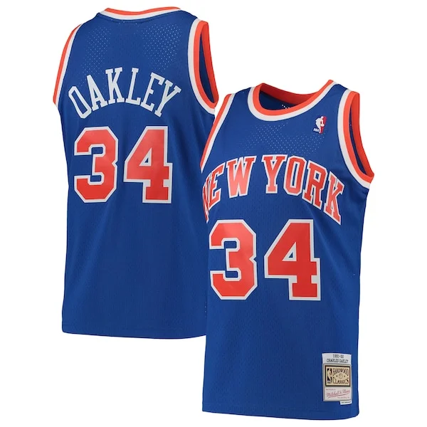 Ottimo Eccezionale Robusto Charles Oakley New York Knicks Hardwood Classics Swingman Jersey Blue