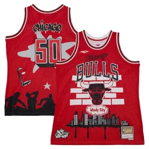 Elegante Chicago Bulls x Tats Cru Hardwood Classics Fashion Jersey Red