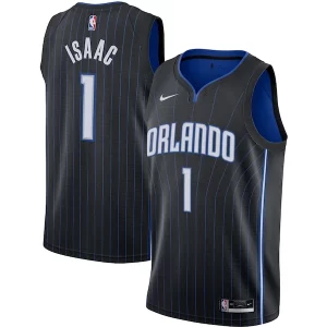 Splendido Elegante Jonathan Isaac Orlando Magic Nike Swingman Jersey Black Icon Edition