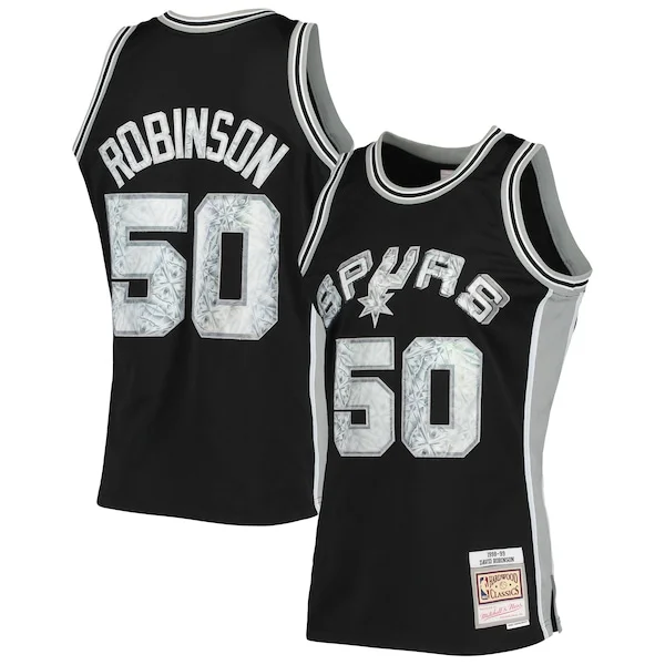 Robusto David Robinson San Antonio Spurs 1998/99 Hardwood Classics NBA 75th Anniversary Diamond Swingman Jersey Black