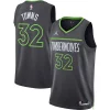 Elegante Lussuoso Karl Anthony Towns Minnesota Timberwolves Jordan Brand Unisex Swingman Jersey Statement Edition Charcoal