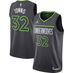 Elegante Lussuoso Karl Anthony Towns Minnesota Timberwolves Jordan Brand Unisex Swingman Jersey Statement Edition Charcoal