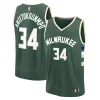 Lussuoso Giannis Antetokounmpo Milwaukee Bucks Fast Break Replica Player Jersey Icon Edition Hunter Green