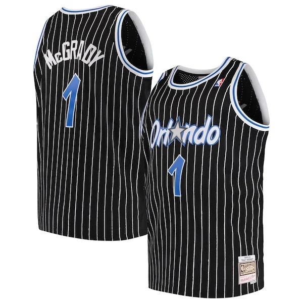 Fascinante Resistente Tracy McGrady Orlando Magic 2003/04 Big & Tall Hardwood Classics Swingman Jersey Black/Blue