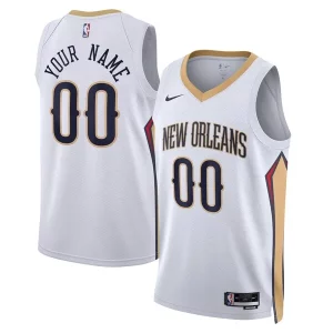 Raffinato Incantevole New Orleans Pelicans Nike Unisex Swingman Custom Jersey White Association Edition