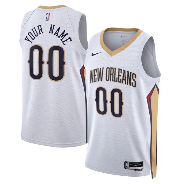 Raffinato Incantevole New Orleans Pelicans Nike Unisex Swingman Custom Jersey White Association Edition
