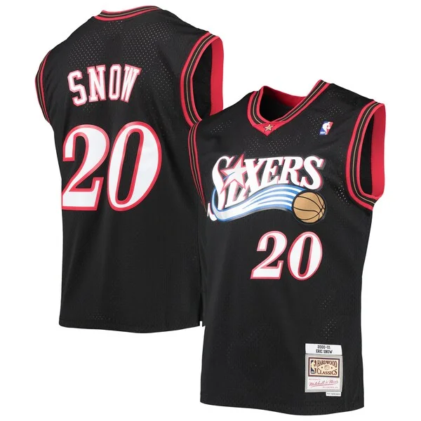 Gorgeous Carino Splendido Eric Snow Philadelphia 76ers 2000/01 Hardwood Classics Swingman Jersey Black