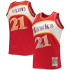 Eccezionale Dominique Wilkins Atlanta Hawks 1986/87 Hardwood Classics NBA 75th Anniversary Diamond Swingman Jersey Red
