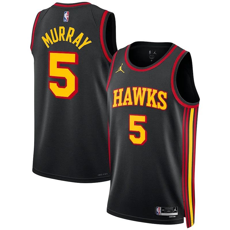 Fantastico Sofisticato Fascinante Dejounte Murray Atlanta Hawks Jordan Brand Unisex Swingman Jersey Statement Edition Black