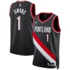Attraente Elegante Trendy Anfernee Simons Portland Trail Blazers Nike Unisex Swingman Jersey Association Edition Black