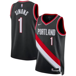 Attraente Elegante Trendy Anfernee Simons Portland Trail Blazers Nike Unisex Swingman Jersey Association Edition Black