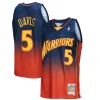 Ottimo Accattivante Versatile Baron Davis Golden State Warriors 2006/07 Hardwood Classics Fadeaway Swingman Player Jersey Navy/Orange