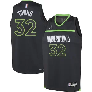 Magnifico Bellissimo Duraturo Karl Anthony Towns Minnesota Timberwolves Jordan Brand Youth Swingman Jersey Statement Edition Black