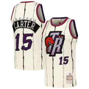 Robusto Vince Carter Toronto Raptors Chainstitch Swingman Jersey Cream