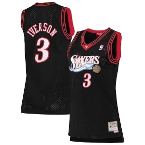 Trendy Fantastico Allen Iverson Philadelphia 76ers Women's 2000/01 Hardwood Classics Swingman Jersey Black