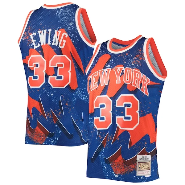Elegante Eccezionale Patrick Ewing New York Knicks Hardwood Classics 1991/92 Hyper Hoops Swingman Jersey Blue