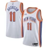 Incantevole Pratico Jalen Brunson New York Knicks Nike Unisex 2024/25 Swingman Player Jersey City Edition White