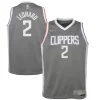 Stupendo Raffinato Kawhi Leonard LA Clippers Nike Youth 2020/21 Swingman Player Jersey Gray Earned Edition