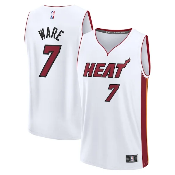 Robusto Moderno Kel'el Ware Miami Heat Fast Break Replica Player Jersey Association Edition White