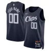 Accattivante LA Clippers Nike Unisex 2023/24 Custom Swingman Jersey Navy City Edition
