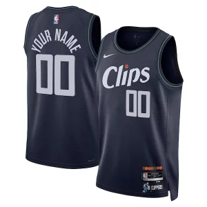 Accattivante LA Clippers Nike Unisex 2023/24 Custom Swingman Jersey Navy City Edition