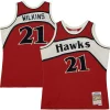 Versatile Prestigioso Elegante Dominique Wilkins Atlanta Hawks 1986/87 Hardwood Classics Off Court Swingman Jersey Red