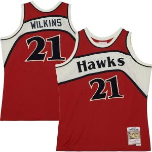 Versatile Prestigioso Elegante Dominique Wilkins Atlanta Hawks 1986/87 Hardwood Classics Off Court Swingman Jersey Red