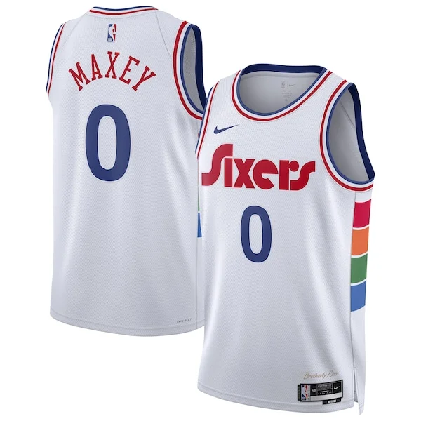 Pratico Tyrese Maxey Philadelphia 76ers Nike Unisex 2024/25 Swingman Player Jersey City Edition White