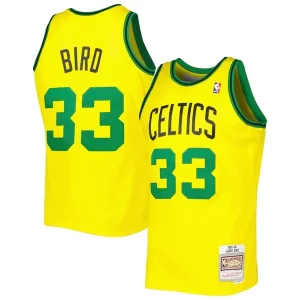 Elegante Duraturo Lussuoso Larry Bird Boston Celtics 1985 86 Hardwood Classics Reload 3.0 Swingman Jersey Gold
