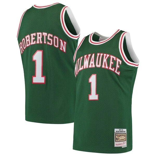 Cool Oscar Robertson Milwaukee Bucks 1971/72 Hardwood Classics Swingman Jersey Green