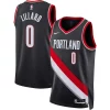 Gorgeous Damian Lillard Portland Trail Blazers Nike Unisex Swingman Jersey Icon Edition Black/White