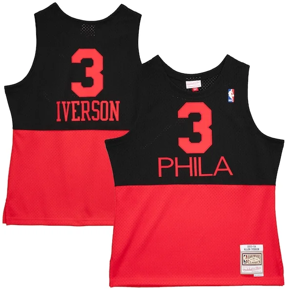 Fascinante Allen Iverson Philadelphia 76ers 2003/04 Hardwood Classics Reload 2.0 Swingman Jersey Black