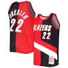 Stupendo Cool Clyde Drexler Portland Trail Blazers Hardwood Classics 1991/92 Split Swingman Jersey Red/Black