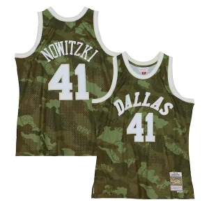 Delizioso Sofisticato Carino Dirk Nowitzki Dallas Mavericks Hardwood Classics 1998/99 Ghost Green Swingman Jersey Camo