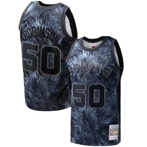 Resistente Lussuoso Splendido David Robinson San Antonio Spurs Hardwood Classics 1998/99 Tie Dye Swingman Jersey Black