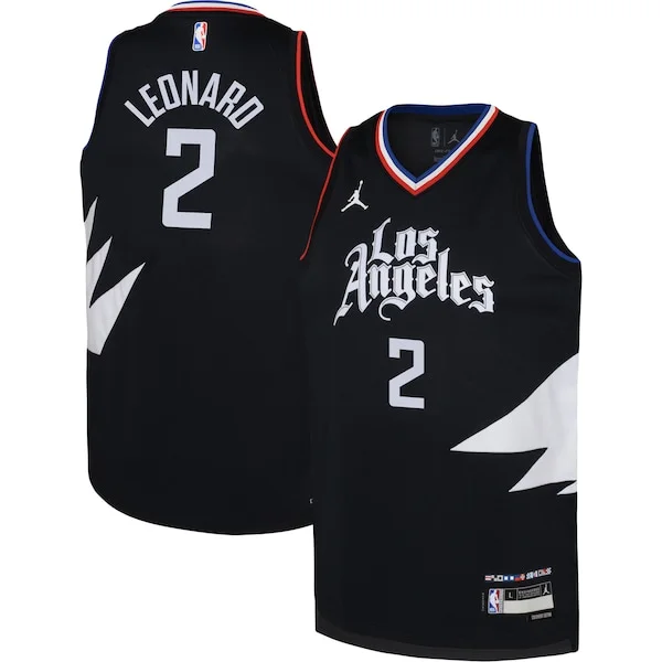Fascinante Magnifico Kawhi Leonard LA Clippers Jordan Brand Youth Swingman Jersey Statement Edition Black