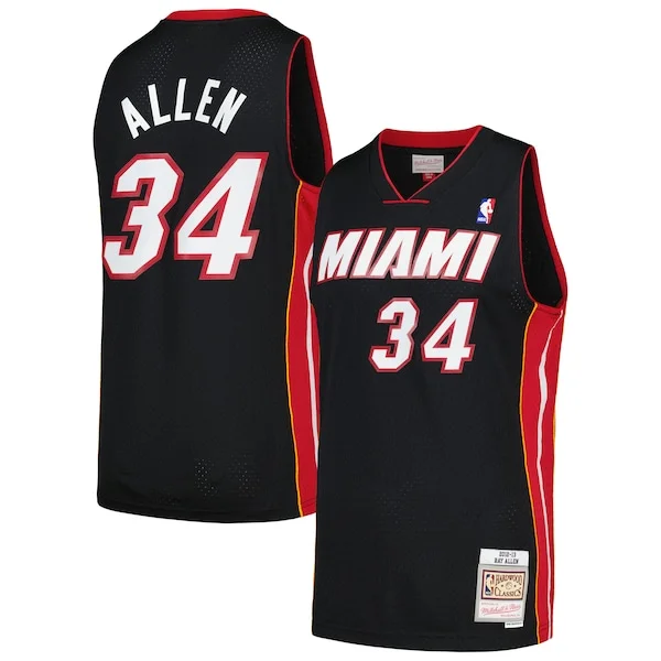 Trendy Versatile Cool Ray Allen Miami Heat 2012/13 Hardwood Classics Swingman Jersey Black