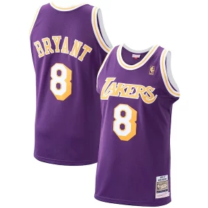Trendy Moderno Men's Los Angeles Lakers Kobe Bryant Purple 1996/97 Hardwood Classics Authentic Jersey/Gold/Royal