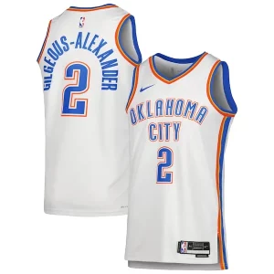 Raffinato Fantastico Classico Shai Gilgeous Alexander Oklahoma City Thunder Nike Unisex Swingman Jersey Association Edition White/Blue