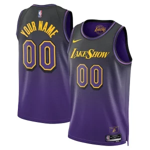 Moderno Raffinato Incantevole Los Angeles Lakers Nike Unisex 2024/25 Custom Swingman Jersey City Edition Purple