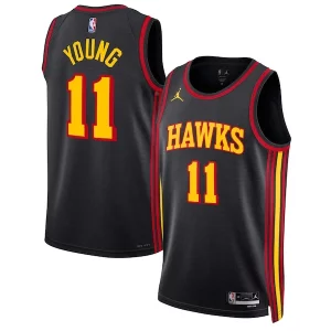 Eccezionale Classico Prestigioso Trae Young Atlanta Hawks Jordan Brand Unisex Swingman Jersey Statement Edition Black