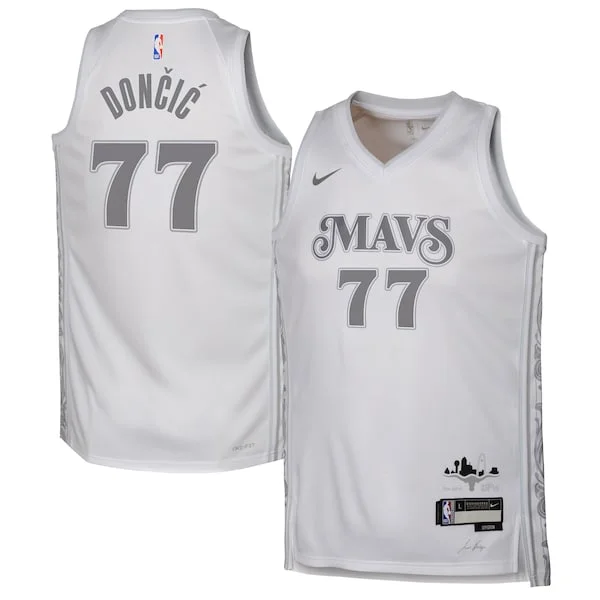 Delizioso Comodo Luka Dončić Dallas Mavericks Nike Youth 2024/25 Swingman Player Jersey City Edition White