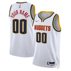 Cool Comodo Elegante Denver Nuggets Nike Unisex Swingman Custom Jersey White Association Edition