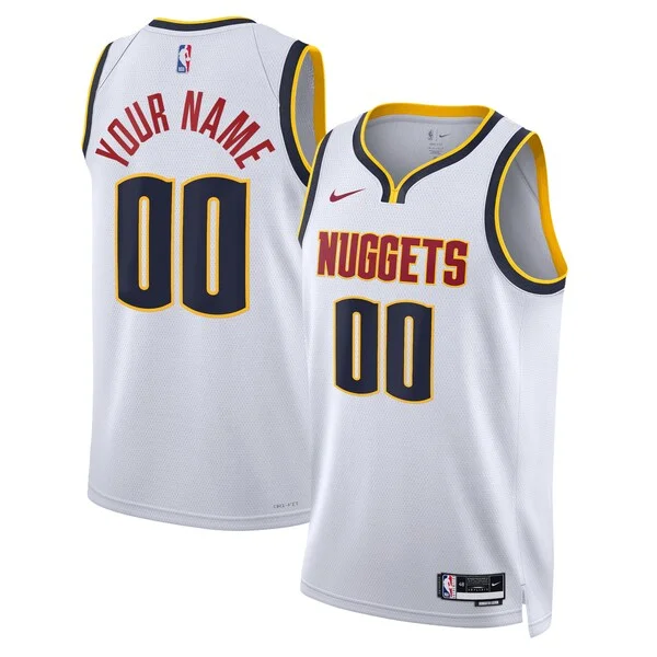 Cool Comodo Elegante Denver Nuggets Nike Unisex Swingman Custom Jersey White Association Edition