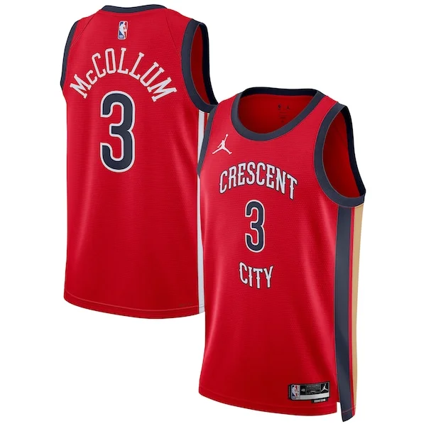 Sofisticato CJ McCollum New Orleans Pelicans Jordan Brand Unisex Swingman Jersey Statement Edition Red