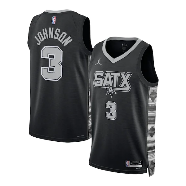 Prestigioso Incantevole Keldon Johnson San Antonio Spurs Jordan Brand Unisex Swingman Jersey Statement Edition Black