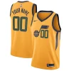 Carino Gorgeous Prestigioso Utah Jazz Nike Swingman Custom Jersey Statement Edition Gold